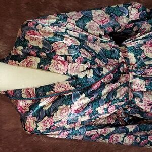 Barbizon at Home Long Floral Robe